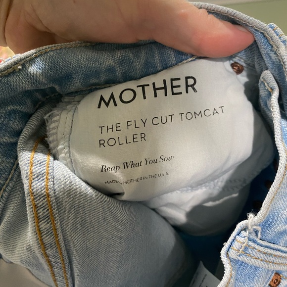 MOTHER The Fly Cut Tomcat Roller Jeans In Reap What You Sow Wash Size 24 Grunge - Picture 15 of 16
